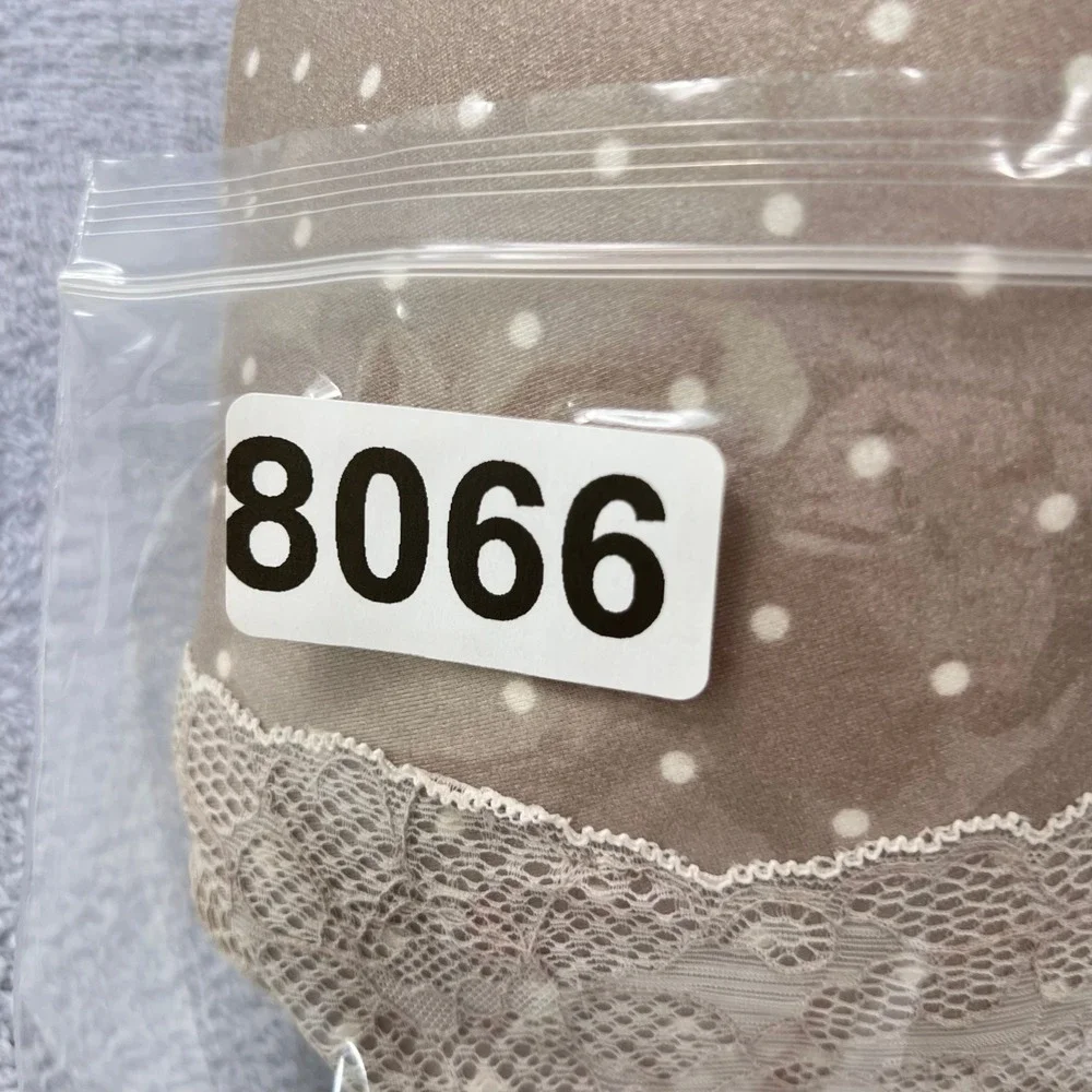Cacique‎ Lane Bryant Smooth Boost Plunge Underwire Bra 46DD Taupe Polka Dot Lace